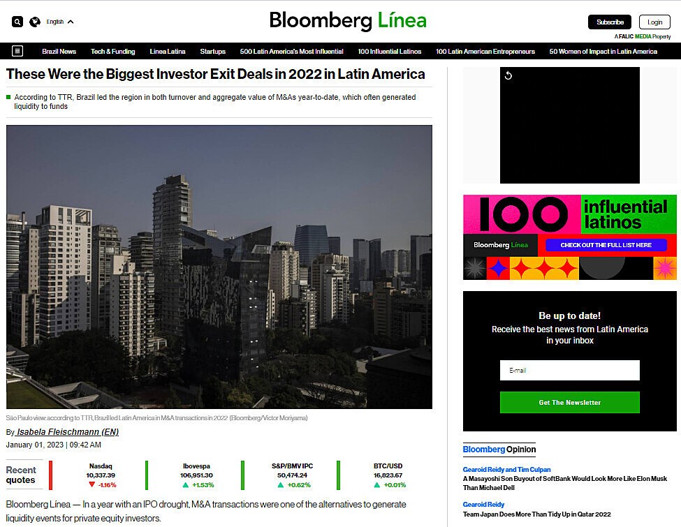 These Were the Biggest Investor Exit Deals in 2022 in Latin America